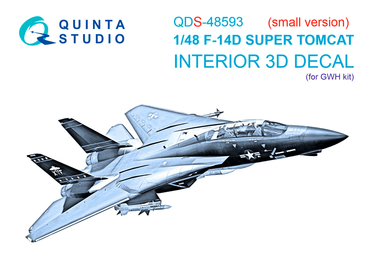 Quinta Studio QDS-48593 1:48 Grumman F-14D Super Tomcat 3D-Printed & coloured Interior