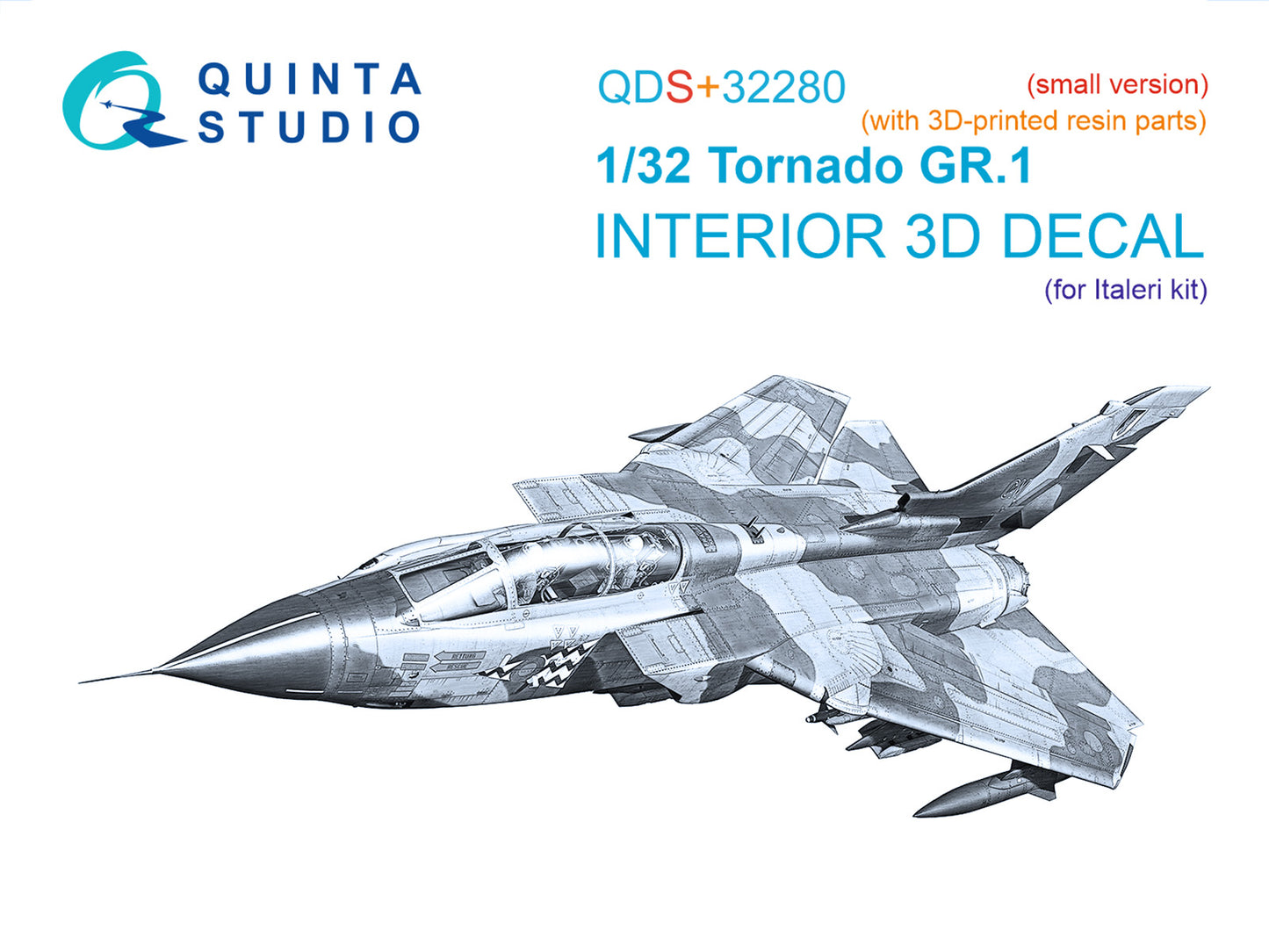 Quinta Studio QDS+32280 1:32 Panavia Tornado Gr.1 3D-Printed & coloured Interior