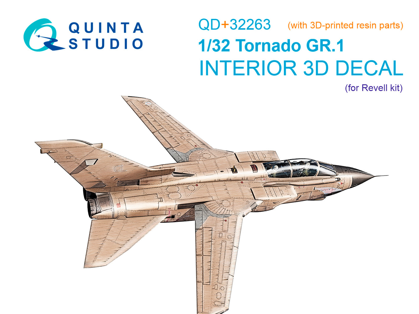 Quinta Studio QD+32263 1:32 Panavia Tornado GR.1 3D-Printed & coloured Interior