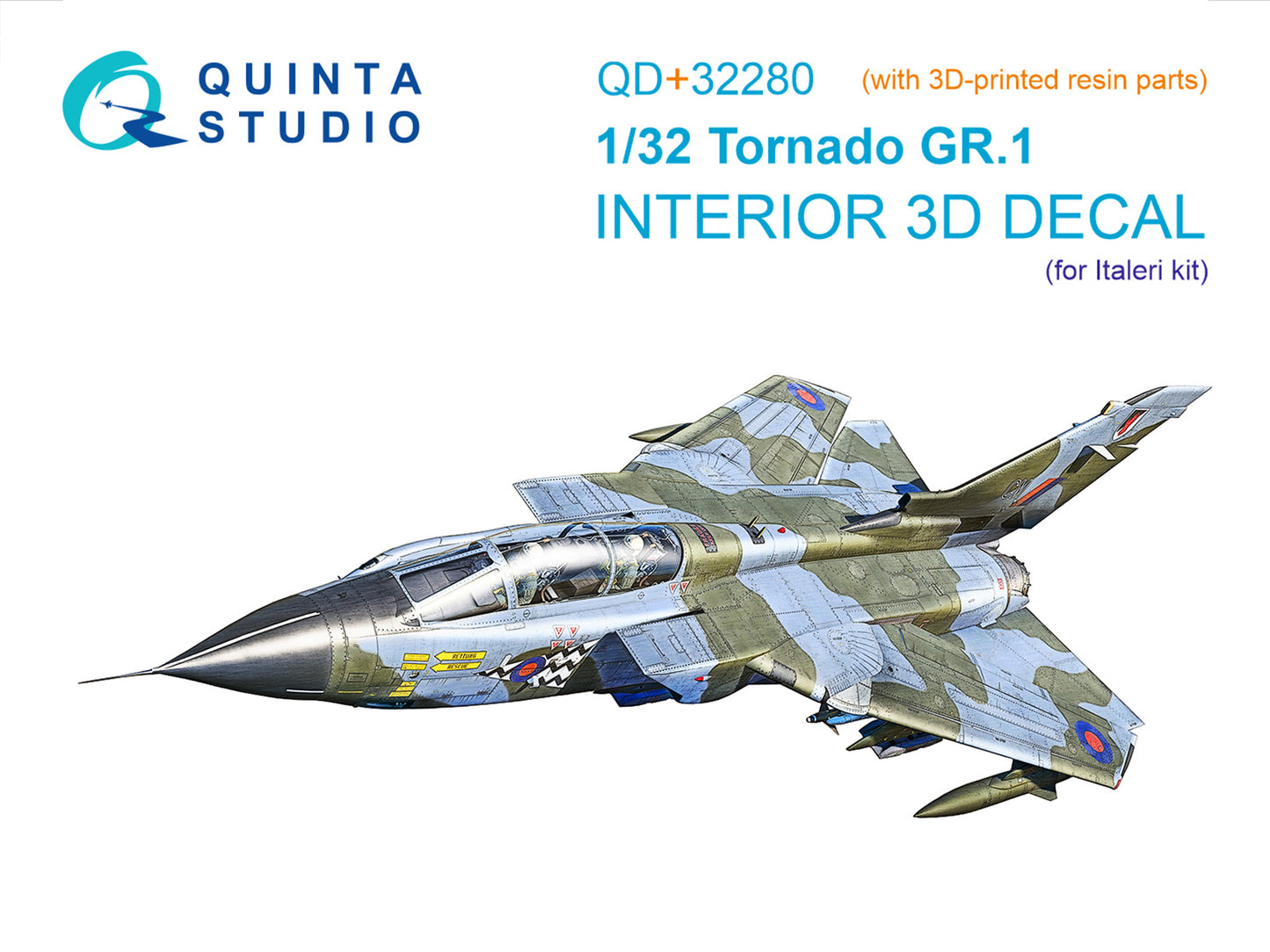 Quinta Studio QD+32280 1:32 Panavia Tornado Gr.1 3D-Printed & coloured Interior