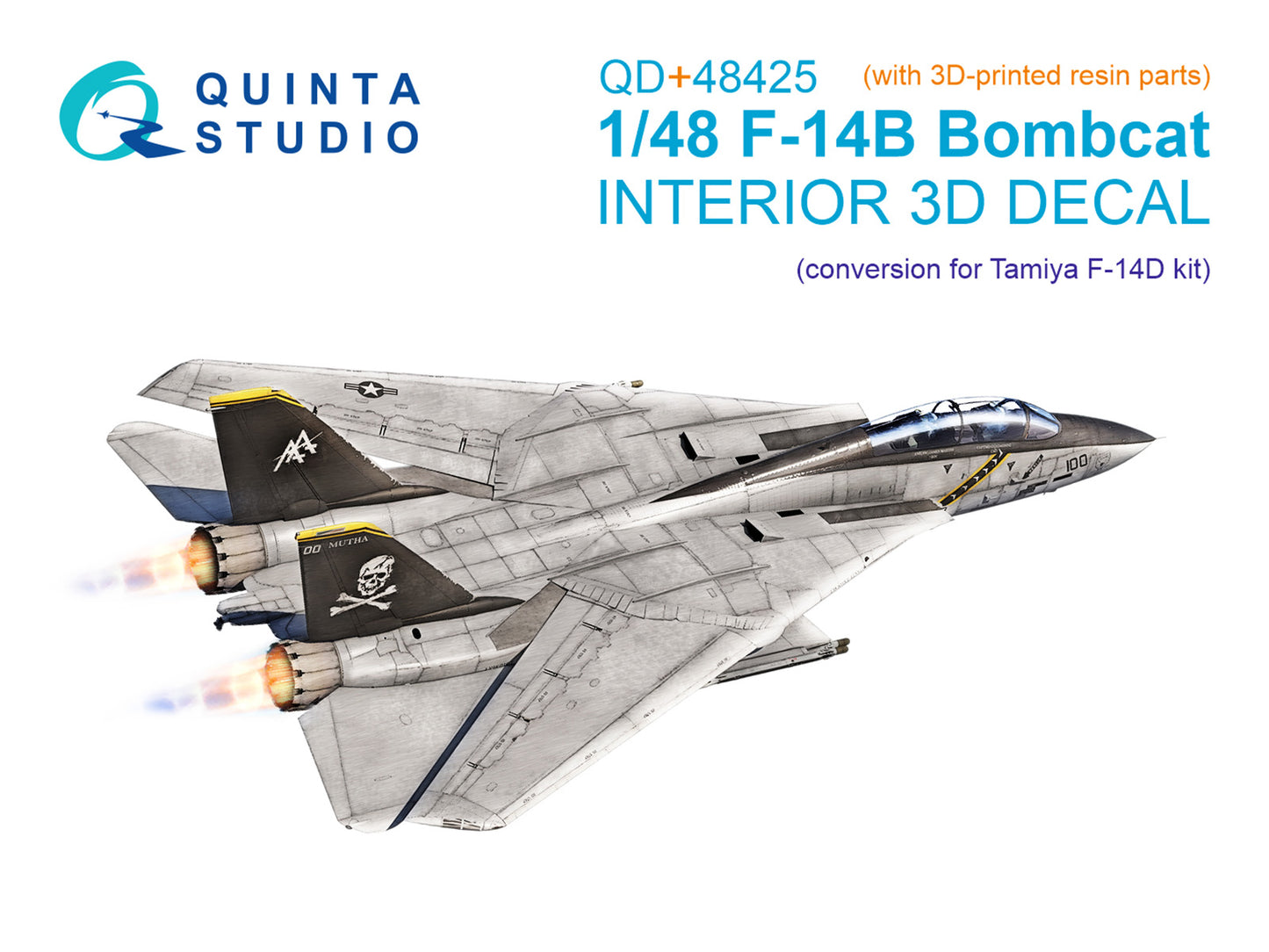 Quinta Studio QD+48425 1:48 Grumman F-14B Tomcat 3D-Printed & coloured Interior