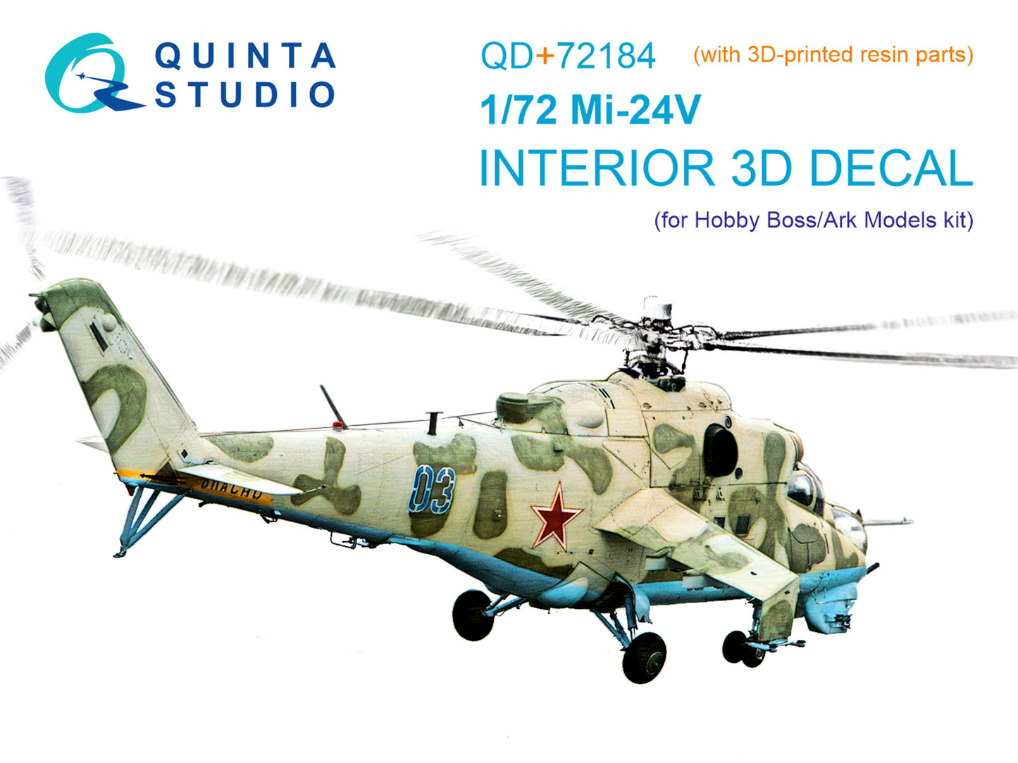 Quinta Studio QD+72184 1:72 Mil Mi-24V 3D-Printed & coloured Interior