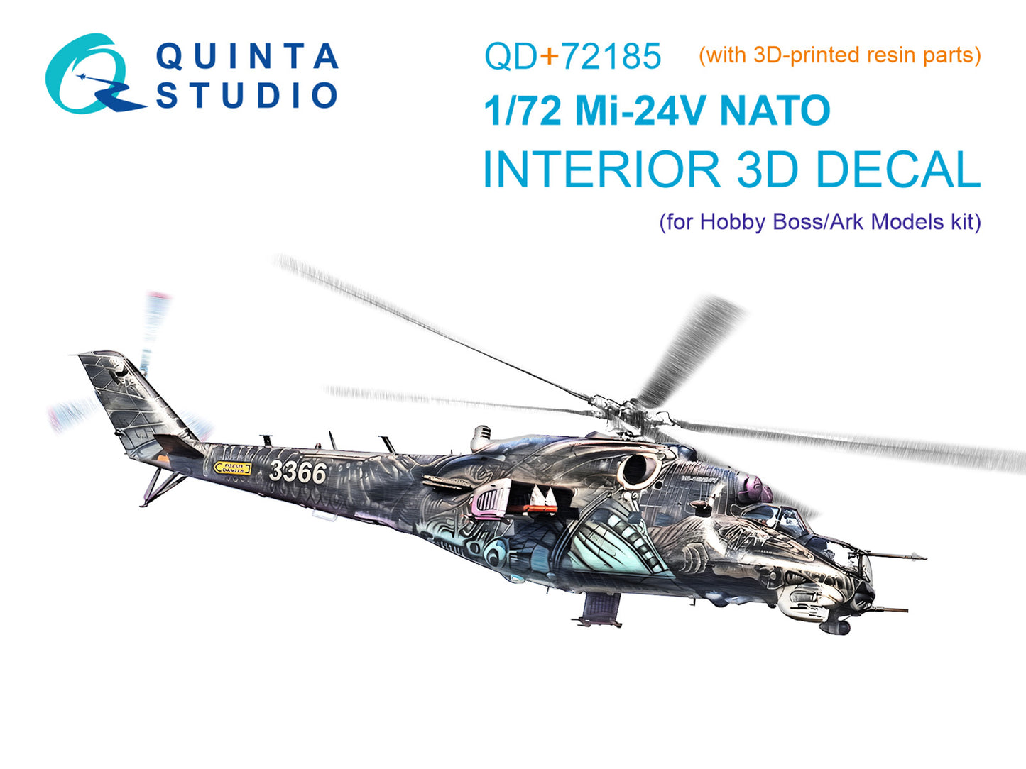 Quinta Studio QD+72185 1:72 Mil Mi-24V NATO 3D-Printed & coloured Interior