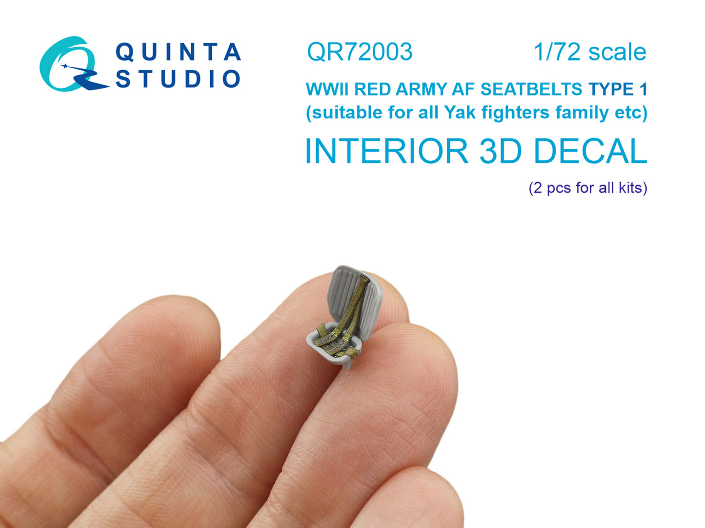 Quinta Studio QR72003 1:72 WWII Red Army AF Seatbelts Type 1 (for 2 seats)