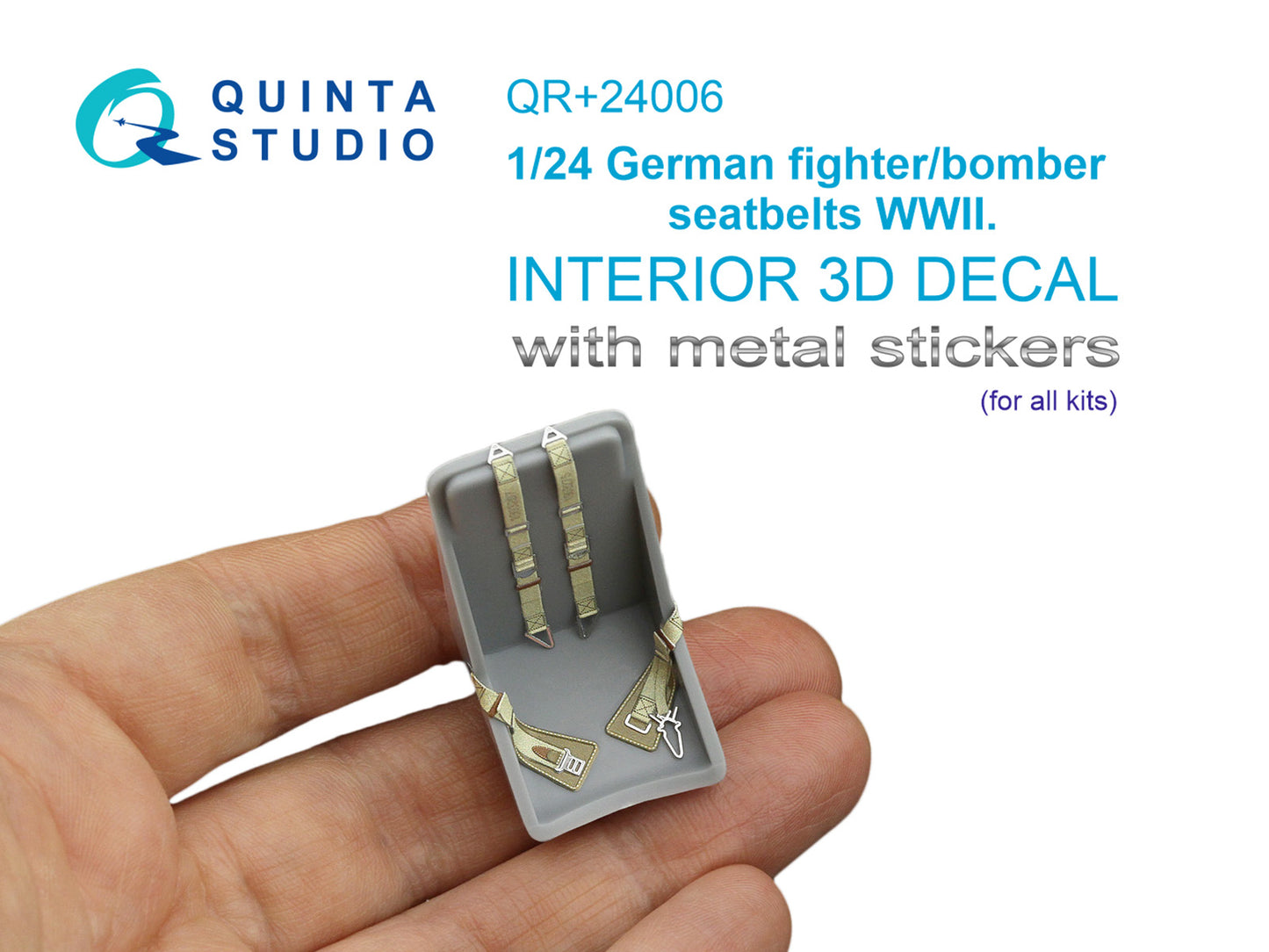 Quinta Studio QR+24006 1:24 WWII German fighter/bomber seat belts (with metal buckles)