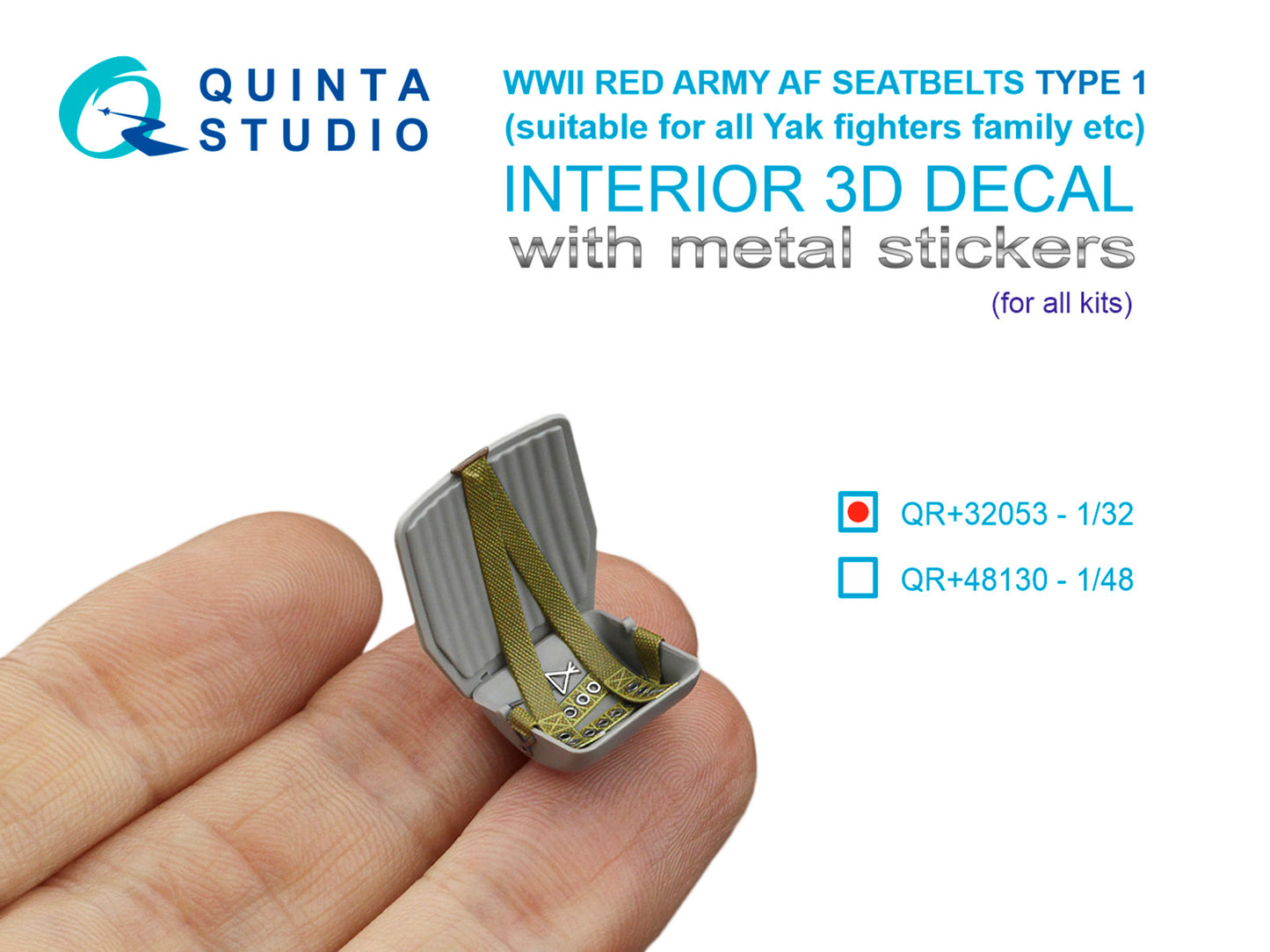 Quinta Studio QR+32053 1:32 WWII Red Army AF Seatbelts Type 1 (with metal buckles)