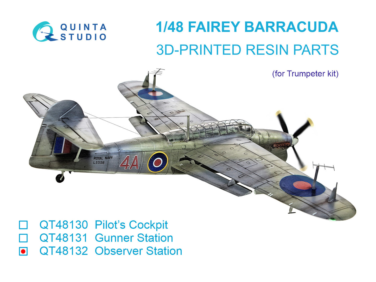 Quinta Studio QT48132 1:48 Fairey Barracuda Mk.II Observer Station