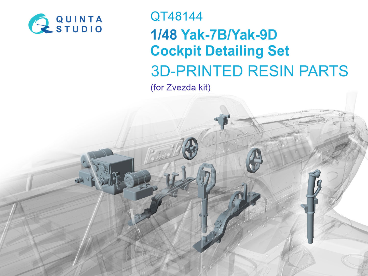 Quinta Studio QT48144 1:48 Yakovlev Yak-7B/Yak-9D Cockpit Set
