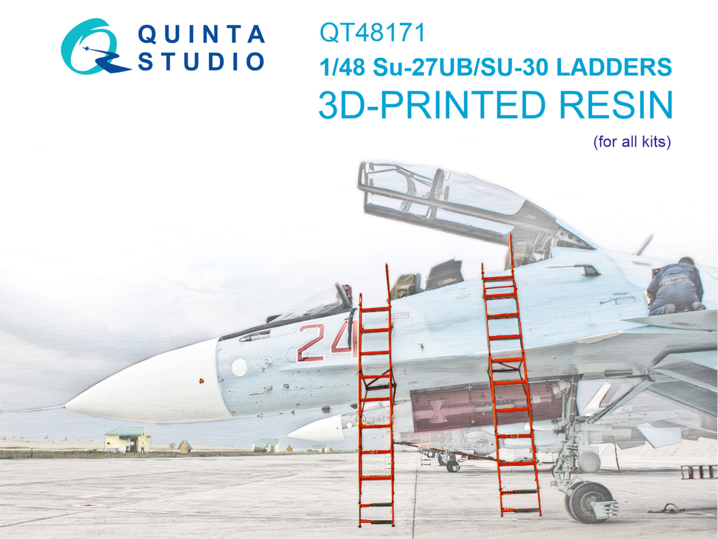 Quinta Studio QT48171 1:48 Crew Access Ladders for Sukhoi Su-27UB & Sukhoi Su-30