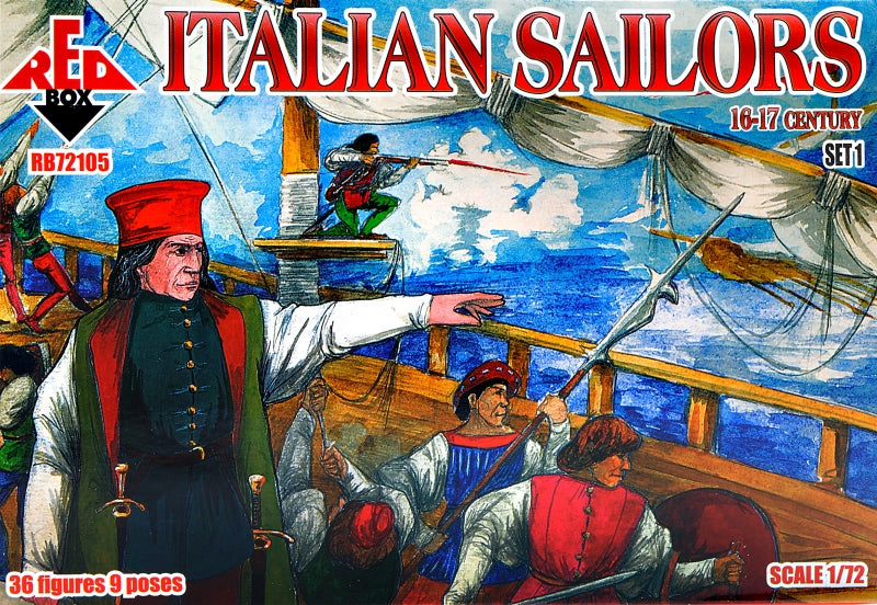 Red Box RB72105 1:72 Italian Sailors, 16-17 century, set 1