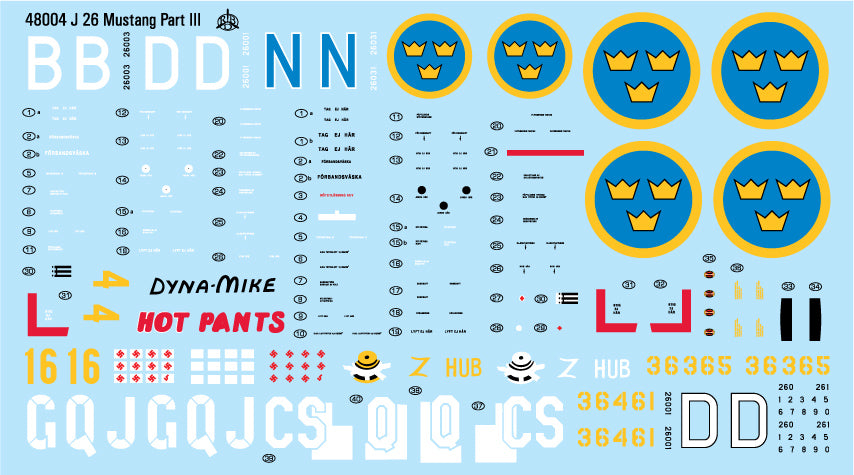 Moose Republic Decals 48004 1:48 J 26/S 26 North-American P-51B/P-51D Mustang Part 3