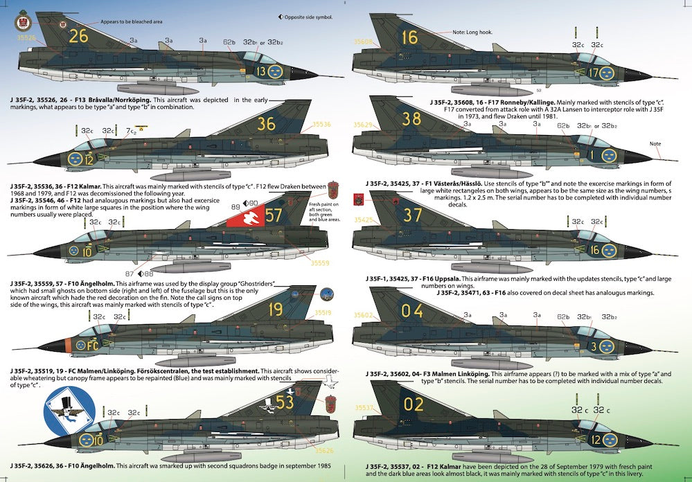 Moose Republic Decals 48031 1:48 Saab J-35F-1/J35F-2
