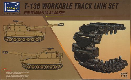Riich Models RE30002 1:35 T136 Workable Track set for M108/SPH M109A1 SPH M109A2 SPH M109A3 SPH M109A4 SPH M109A5 SPH