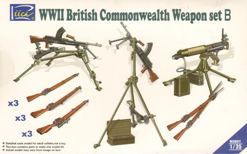Riich Models RE30011 1:35 WWII British Commonwealth Weapon Set B