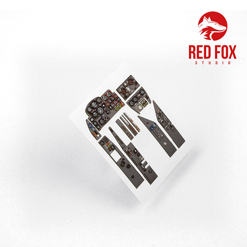 Red Fox Studio 32008 1:32 Messerschmitt Me-262B-1/U-1 Quick Set 3D Acrylic Instrument Panel