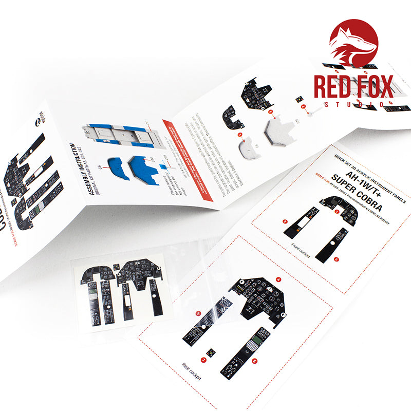 Red Fox Studio RFS-35001 1:35 Bell AH-1W/T + Super Cobra Quick Set 3D Acrylic Instrument Panel