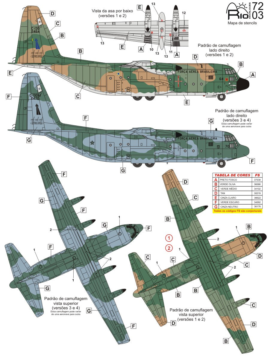 FCM RIO72003 1:72 Lockheed C-130 Hercules (FAB 4 versions)