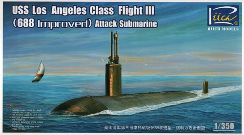 Riich Models RN28007 1:350 USS Los Angeles Class Flight III (688 improved) SSN