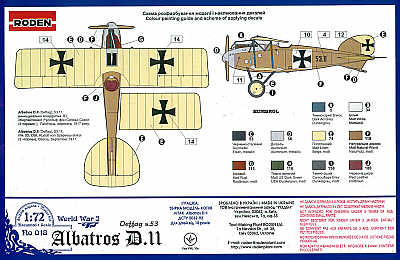 Roden 018 1:72 Albatros D.II