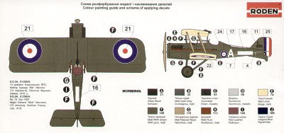 Roden 045 1:72 Royal_Aircraft_Factory S.E.5a with Wolseley Viper Engine