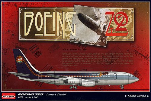 Roden 317 1:144 Boeing 720 N7224U 'Caesar's Chariot' Led Zeppelin North-American Tour Summer 1977