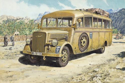 Roden 721 1:72 Opel Blitz 3.6-47 Late Type Omnibus W39 DAK/Afrika Korps