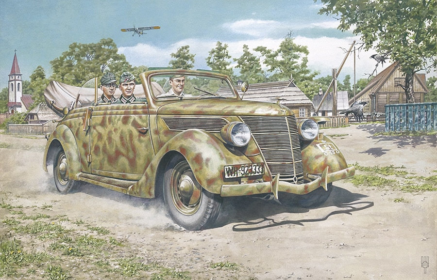 Roden 820 1:35 1941 Ford V8-G81 Cabriolet German Staff Car
