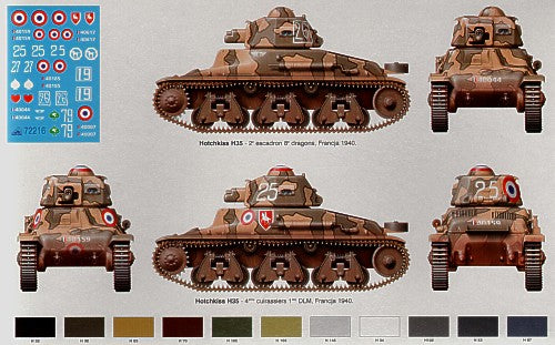 RPM 72216 1:72 French Hotchkiss H-35 Early Version France 1940 with 37mm SA18 Gun