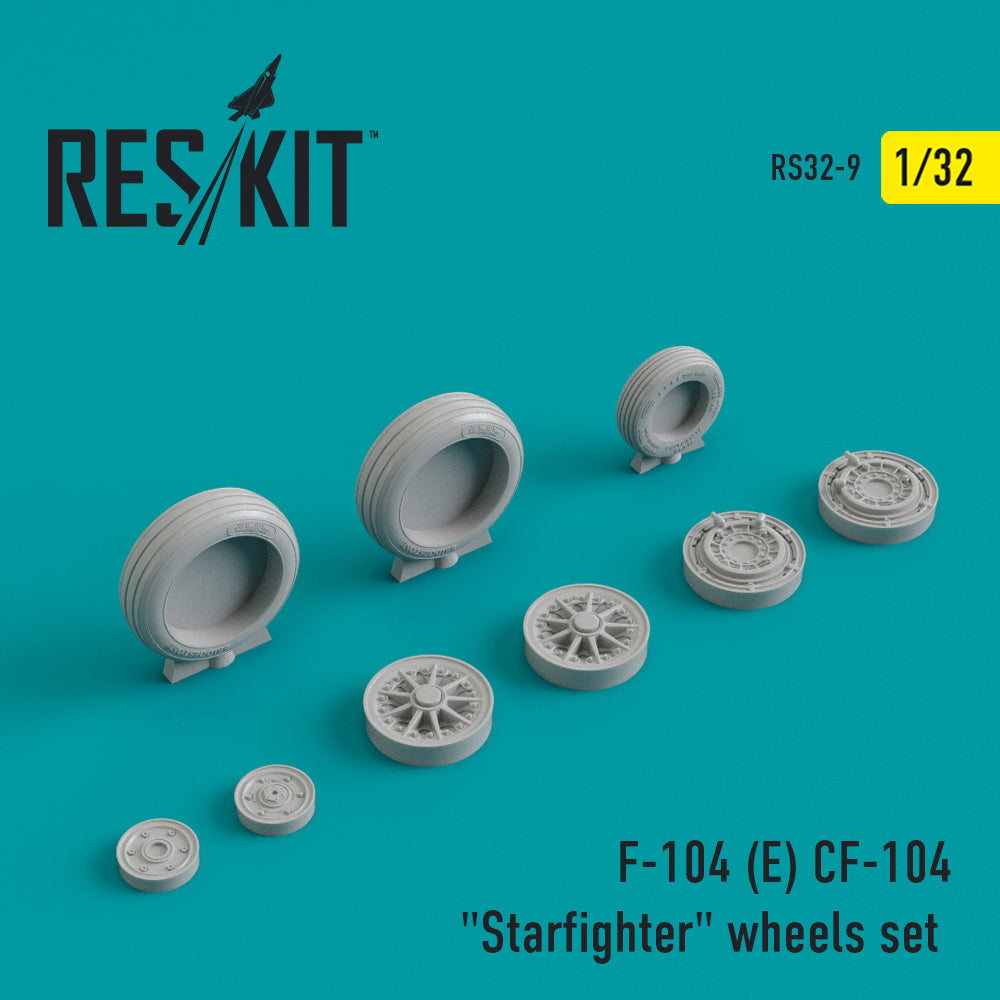 ResKit RS32-0009 1:32 Lockheed CF-104 Starfighter Wheels Set