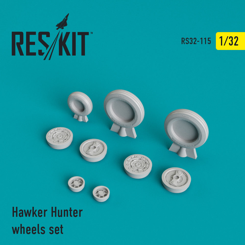 ResKit RS32-0115 1:32 Hawker Hunter F.6/FGA.9/Mk.58 Wheels Set