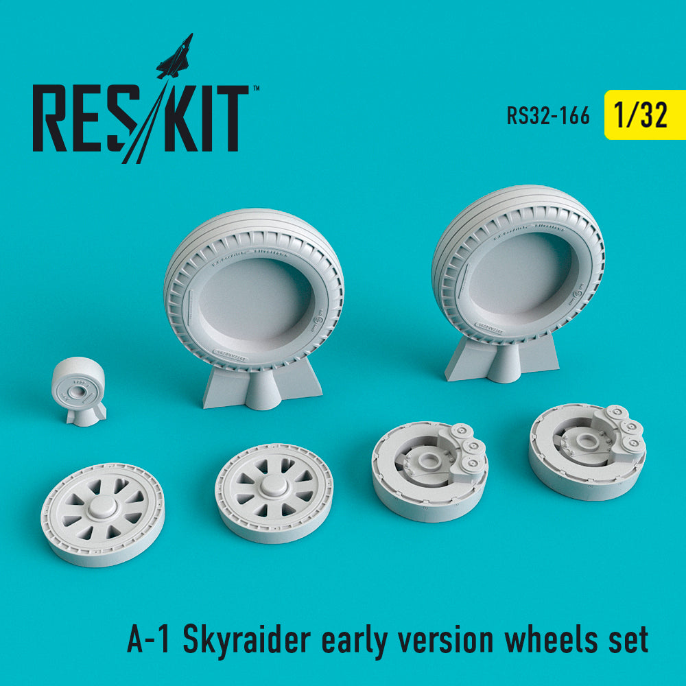 ResKit RS32-0166 1:32 Douglas A-1 Skyraider Early Version Wheels Set
