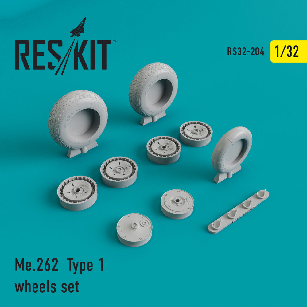 ResKit RS32-0204 1:32 Messerschmitt Me-262A-1/Me-262B-2 Type 1 wheels set