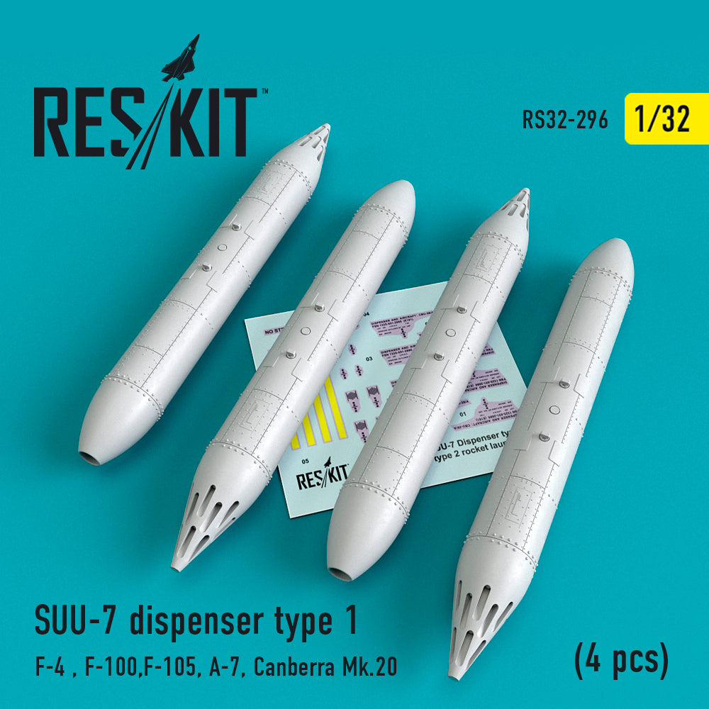 ResKit RS32-0296 1:32 SUU-7 Dispenser Type 1 (4 pcs)