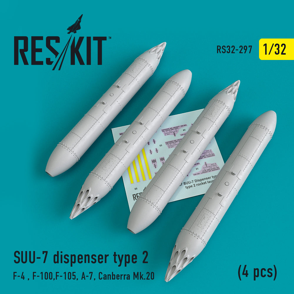 ResKit RS32-0297 1:32 SUU-7 Dispenser Type 2 (4 pcs)