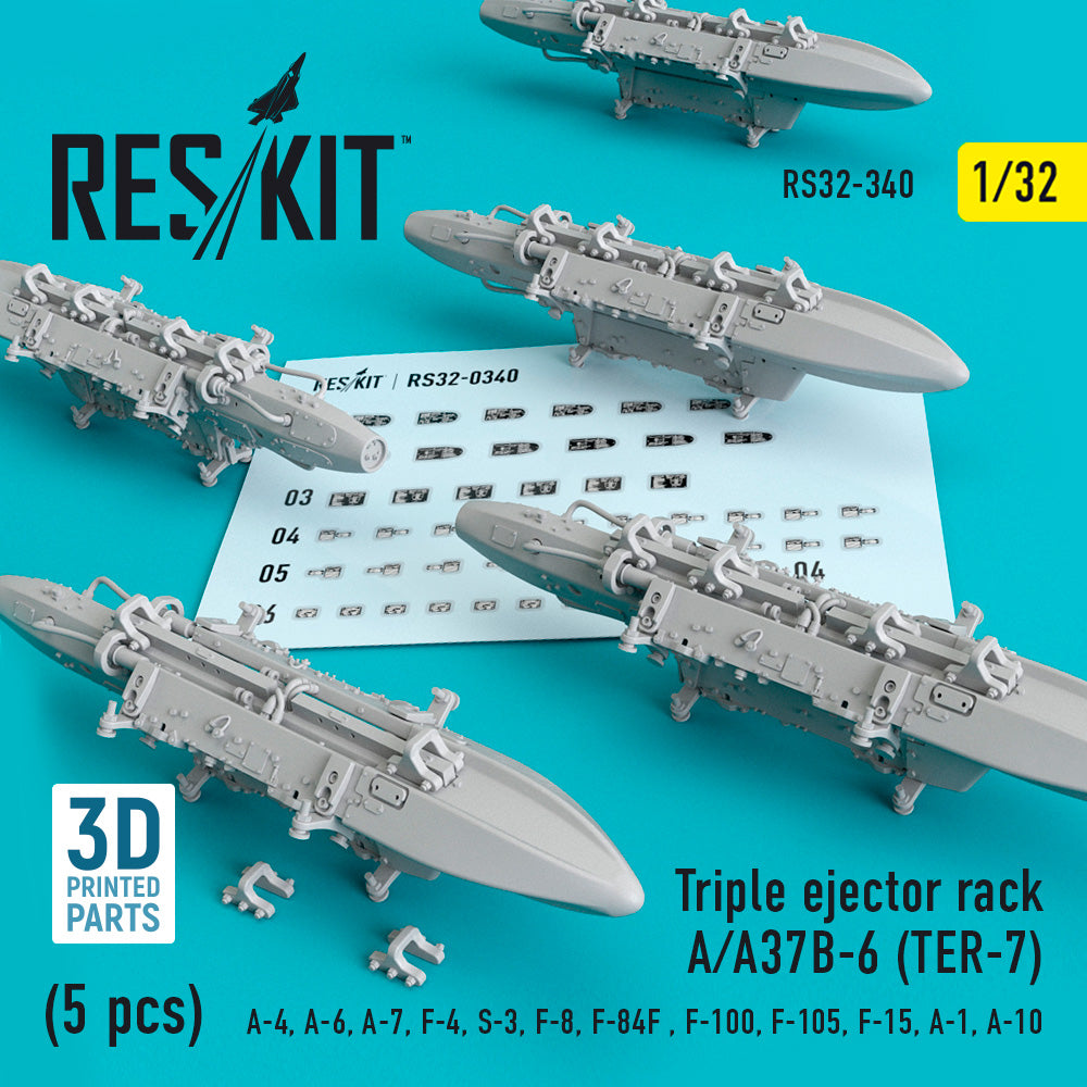 ResKit RS32-0340 1:32 Triple Ejector Rack A/A37B-6 (TER-7) (5 pcs)