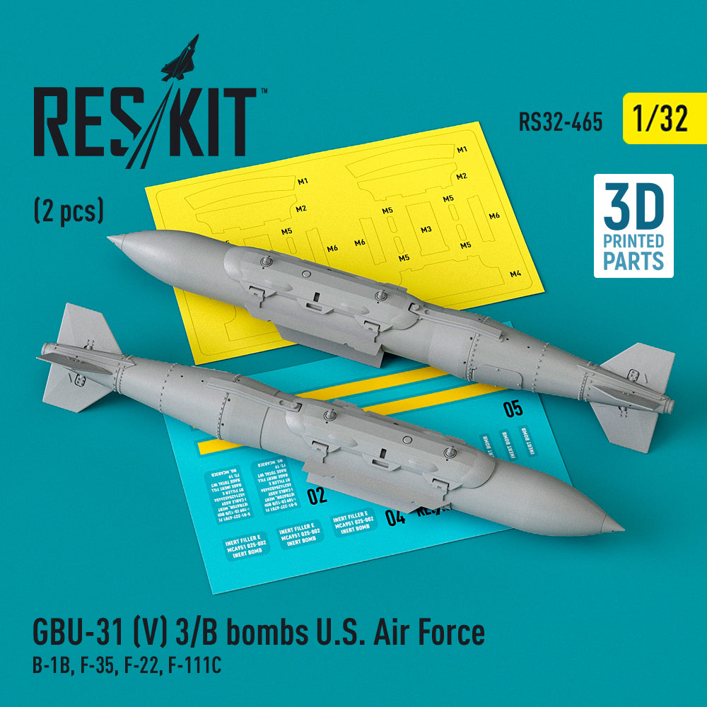 ResKit RS32-0465 1:32 GBU-31 (V) 3/B bombs U.S. Air Force (2 pcs)