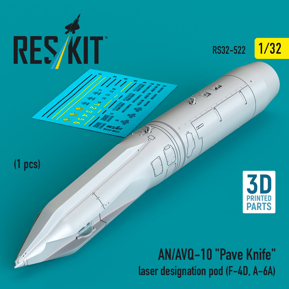 ResKit RS32-522 1:32 AN/AVQ-10 'Pave Knife' laser designation pod (1 pcs)