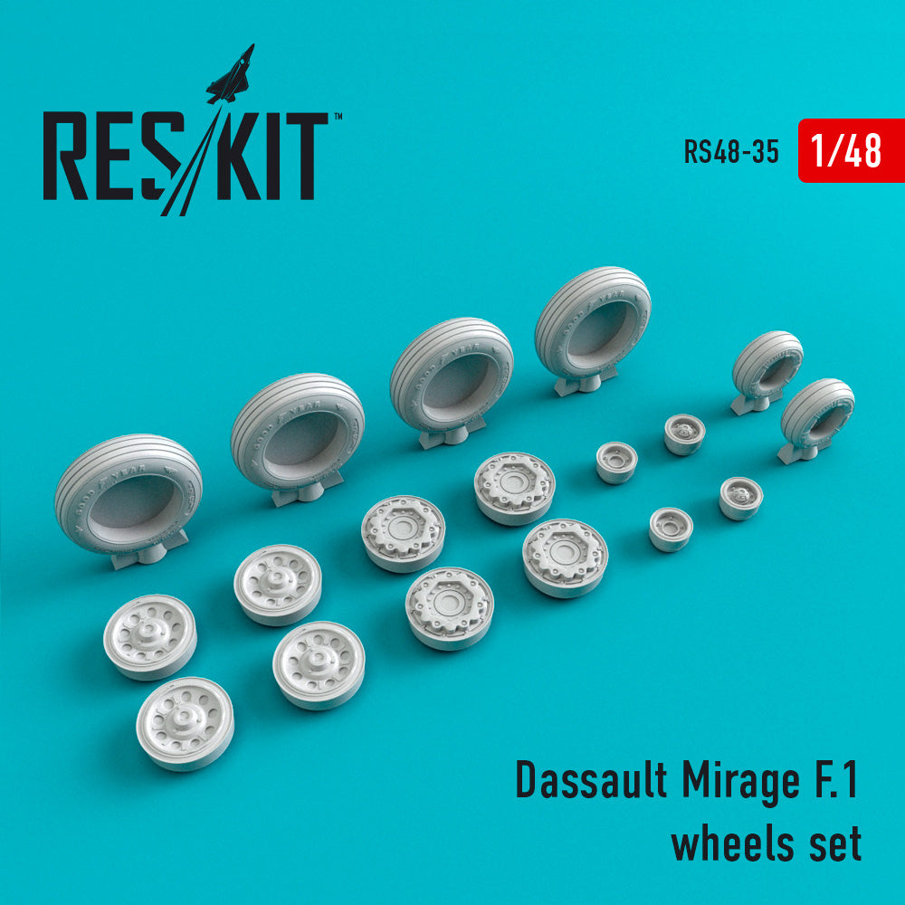 ResKit RS48-0035 1:48 Dassault-Mirage F.1 wheels set