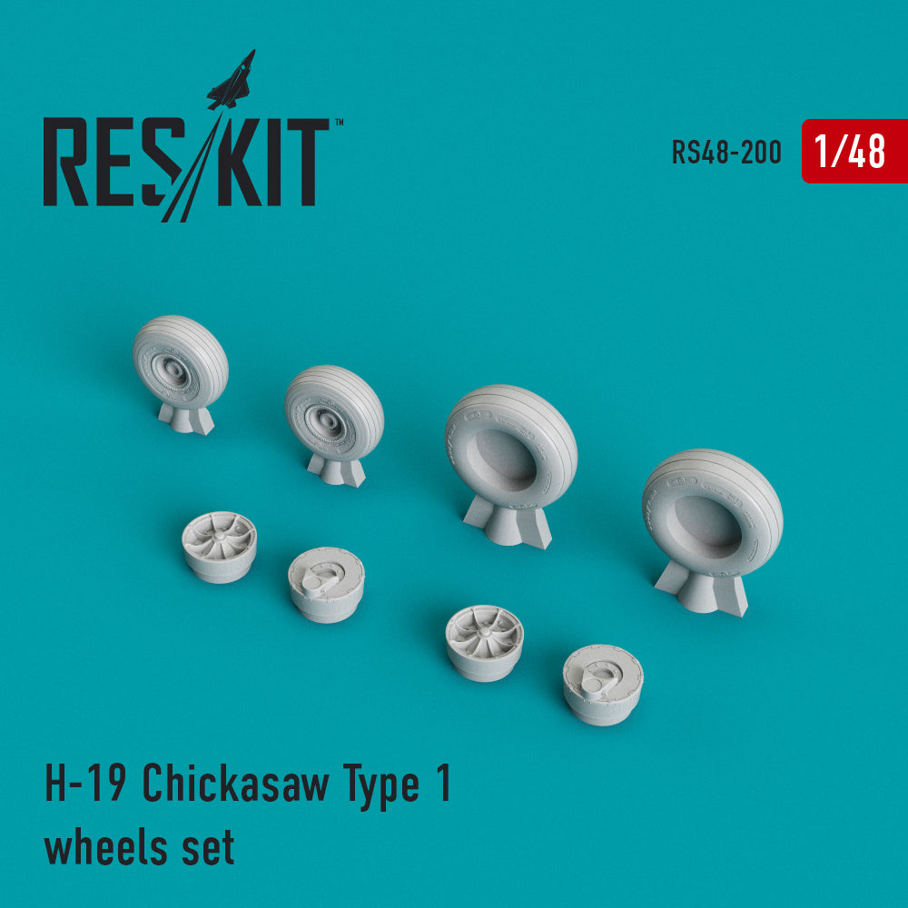 ResKit RS48-200 1:48 Sikorsky S-55/H-19 Chickasaw Type 1 wheels set