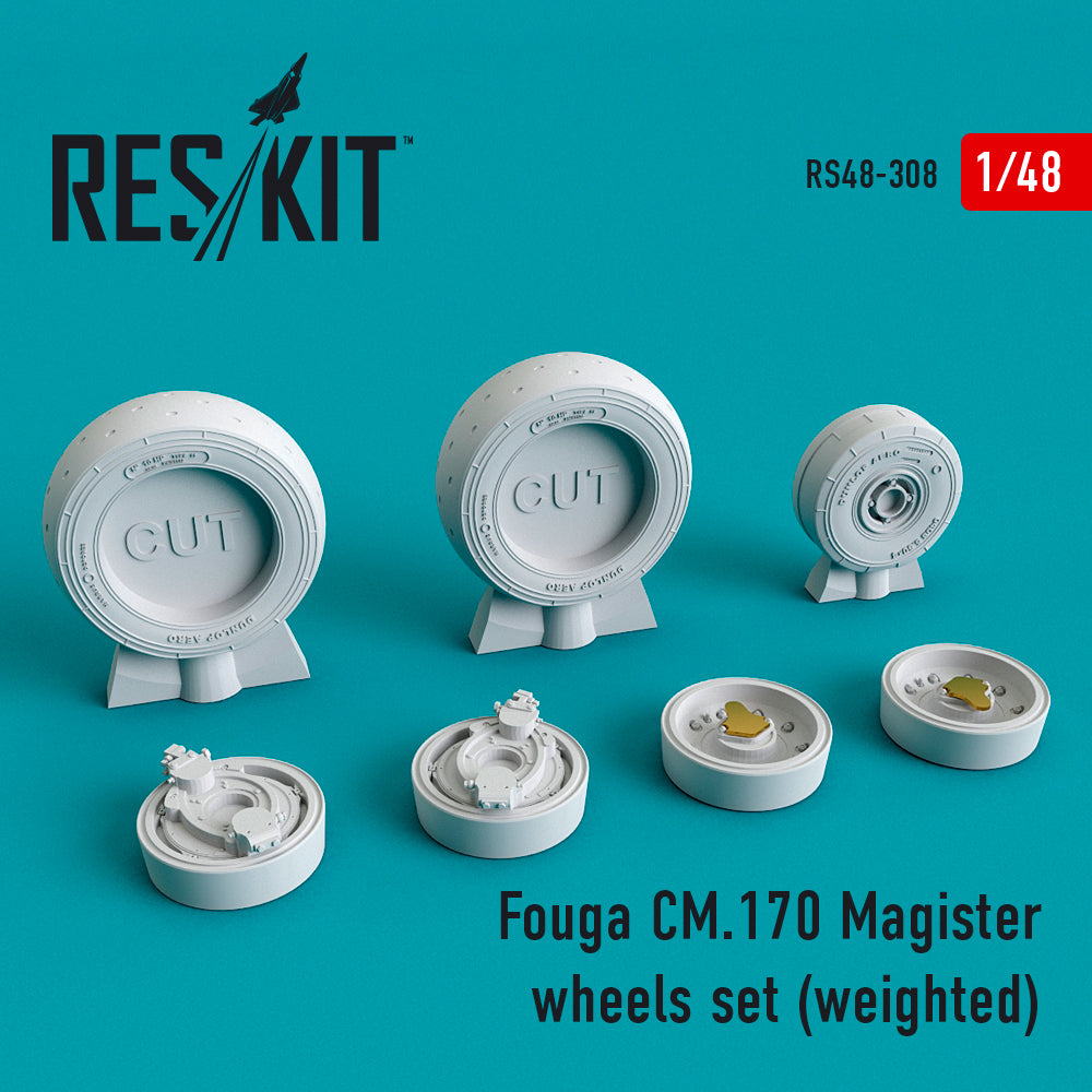 ResKit RS48-0308 1:48 Fouga CM.170 Magister wheels set (weighted)