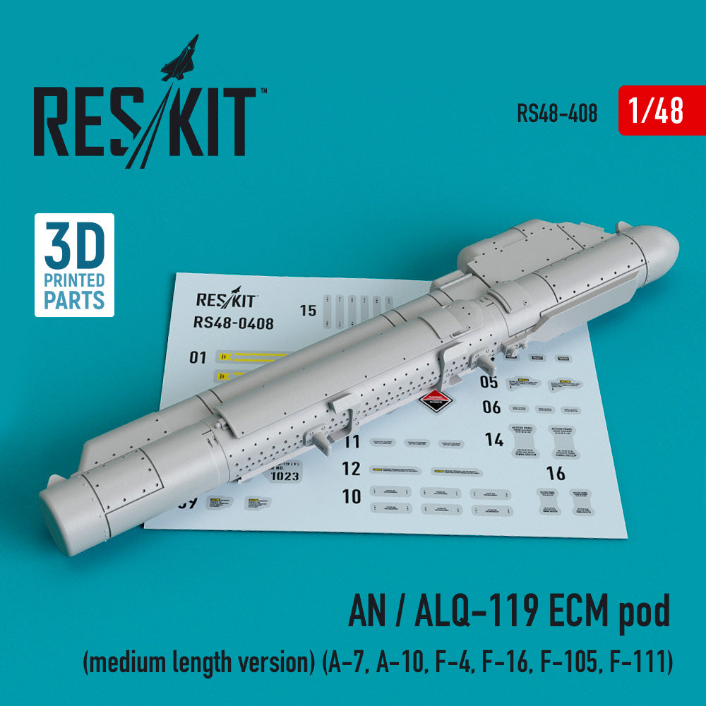 ResKit RS48-0408 1:48 AN / ALQ-119 ECM pod (medium length version)