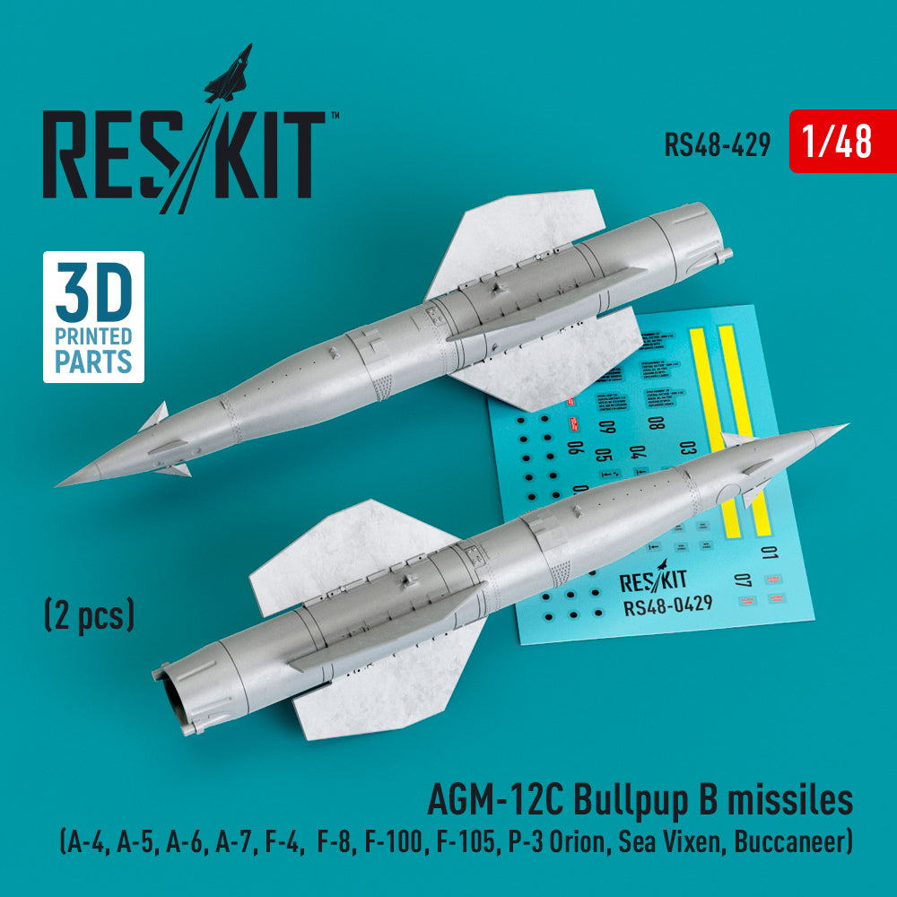 ResKit RS48-0429 1:48 AGM-12C Bullpup B missiles (2 pcs)