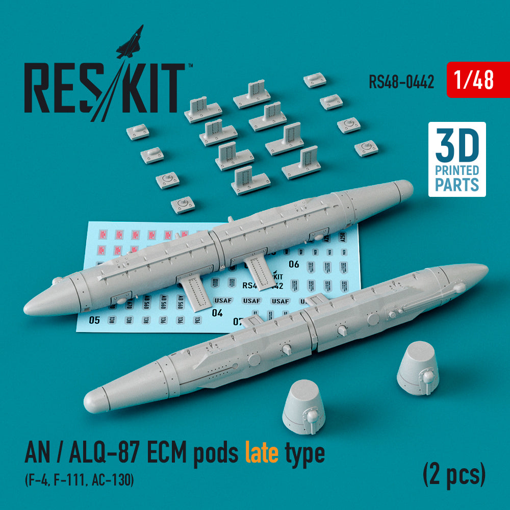 ResKit RS48-0442 1:48 AN / ALQ-87 ECM pods late type (2 pcs)