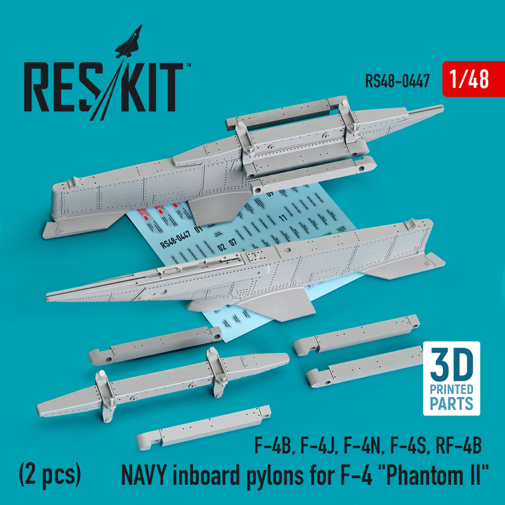 ResKit RS48-0447 1:48 NAVY inboard pylons for McDonnell F-4 Phantom (2 pcs)