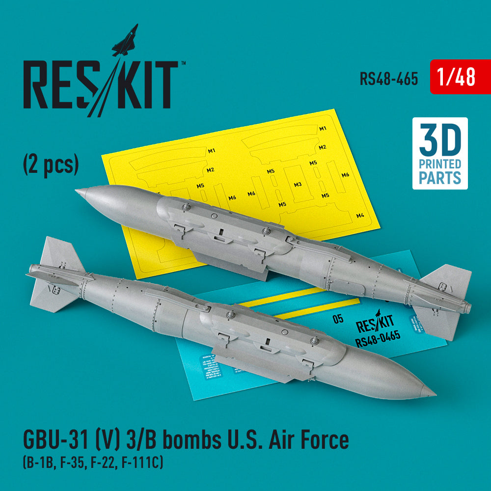 ResKit RS48-0465 1:48 GBU-31 (V) 3/B bombs U.S. Air Force (2 pcs)