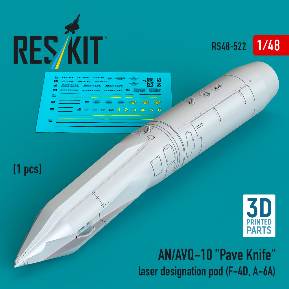 ResKit RS48-522 1:48 AN/AVQ-10 'Pave Knife' laser designation pod (1 pcs)