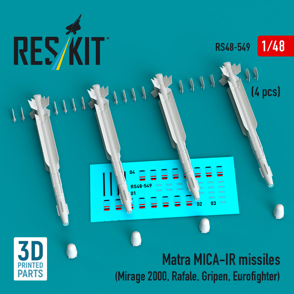 ResKit RS48-549 1:48 Matra MICA-IR missiles (4 pcs)