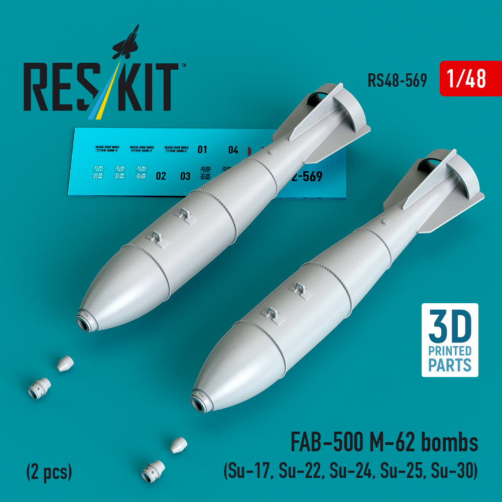 ResKit RS48-569 1:48 FAB-500 M-62 bombs (2 pcs)