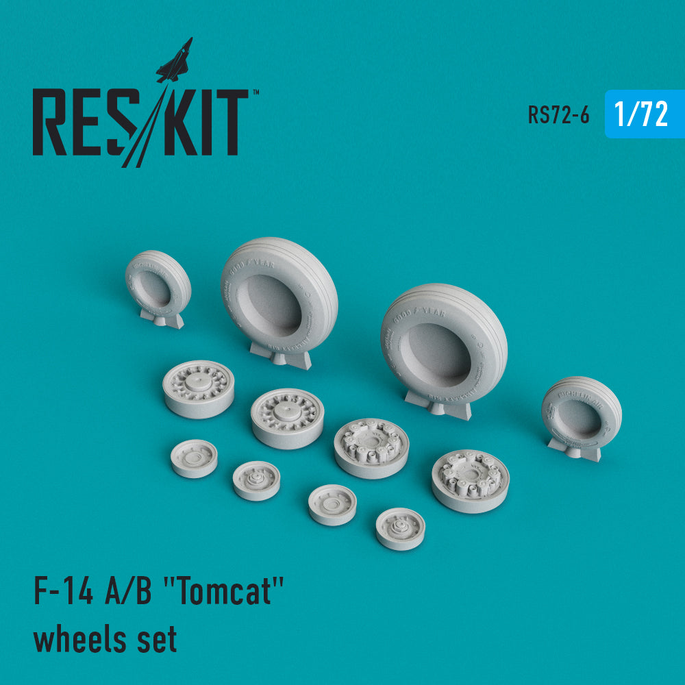 ResKit RS72-0006 1:72 Grumman F-14A/F-14B Tomcat wheels set