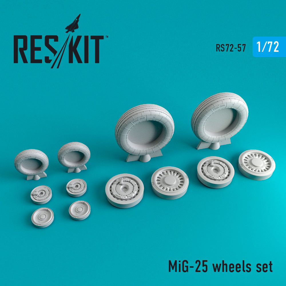 ResKit RS72-0057 1:72 Mikoyan MiG-25PD Foxbat wheels set